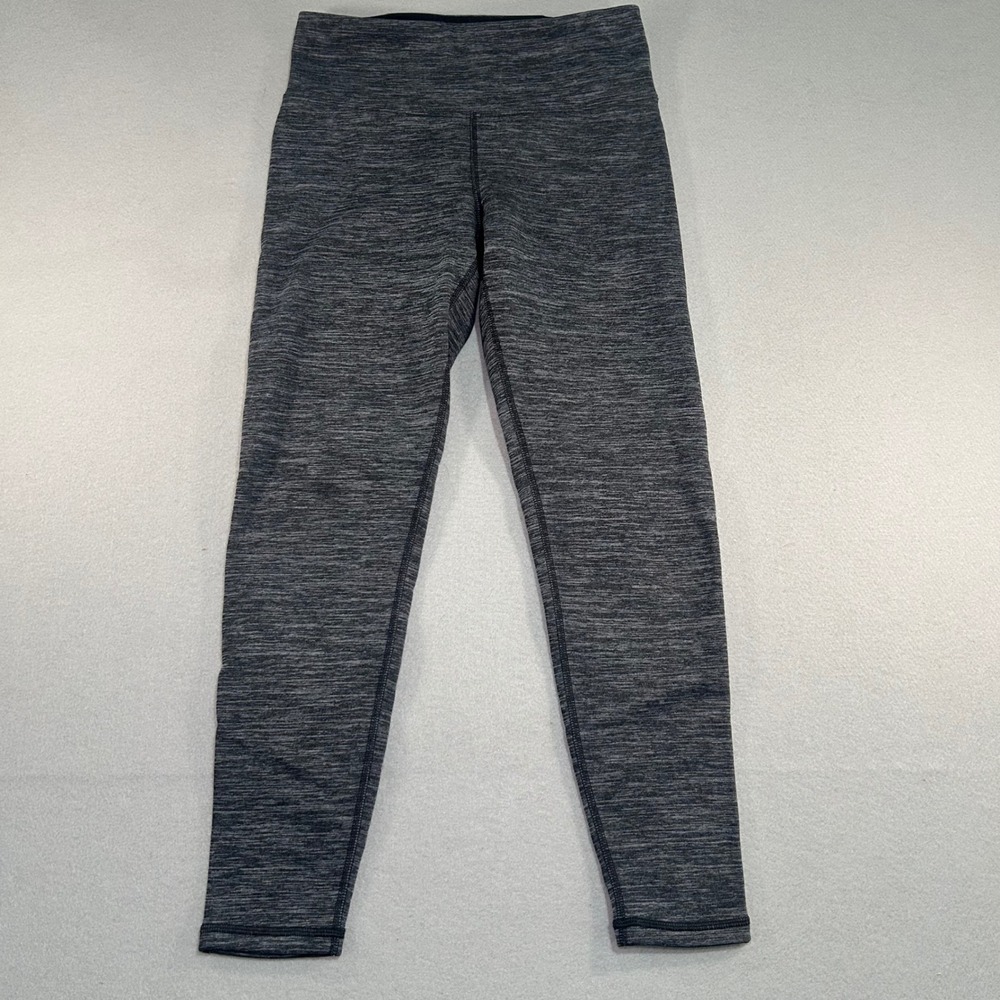 Athleta Altitude Tight Women S Grey Polartec Power Stretch Space Dye Leggings